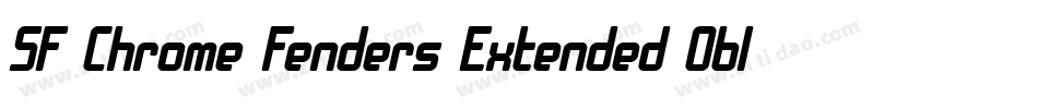 SF Chrome Fenders Extended Oblique字体转换